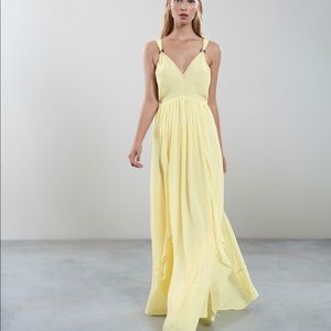 NWT Reiss Carlotta yellow maxi dress (Sz 4)